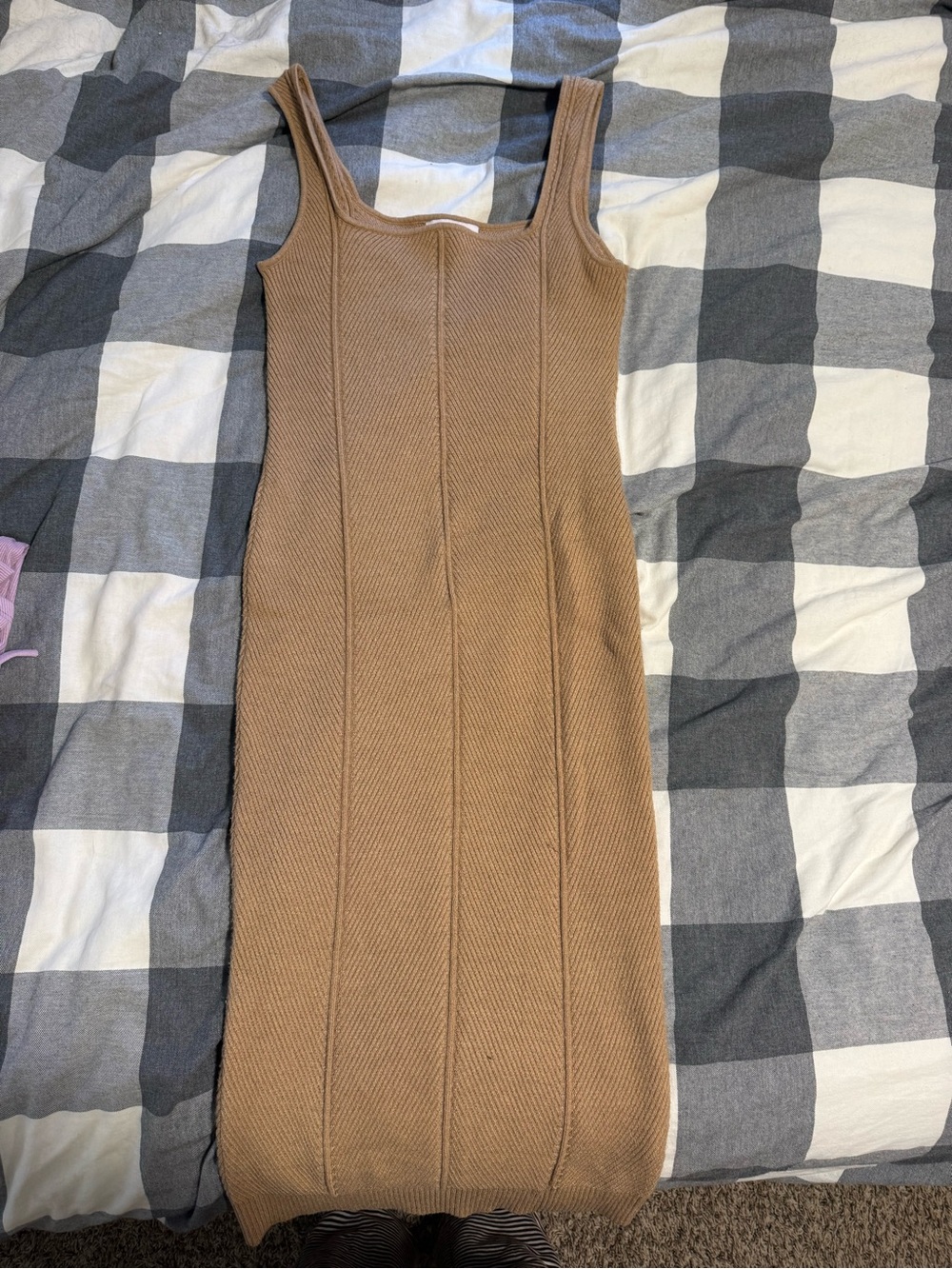 Tan bodycon dress